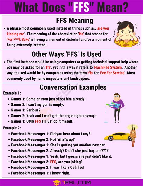 ffs meaning in text